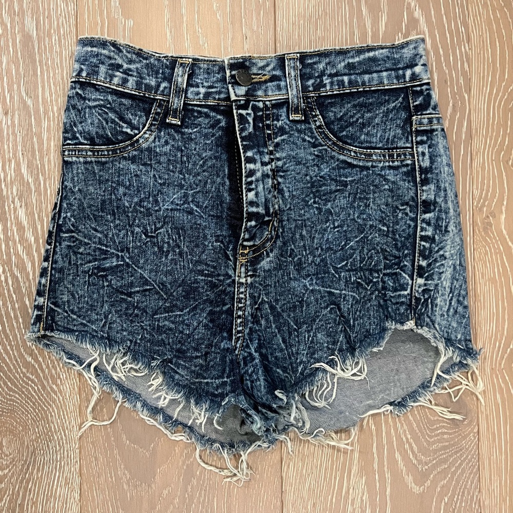 Women's Gjg Denim High Waisted Shorts Size Medium